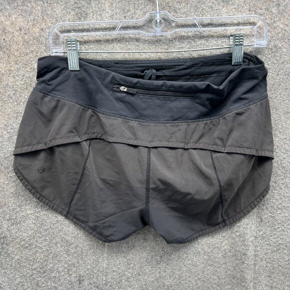 Lululemon Speed Up Shorts Women 6 Black Swift Fabric Running Short - Picture 2 of 10